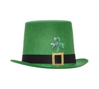 Songelt Chapeau shammock vert pour la Saint-Patrick - Chapeau haut pour les vacances, la fête nationale irlandaise, les festivals, les carnavals
