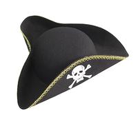 Songelt Chapeau tricorne pour femmes, hommes, adolescents pour décoration de fête d'Halloween, costume noir, déguisement, déguisement, chapeaux d'Halloween pour adultes