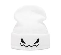Songelt Chapeau tricoté amusant pour Halloween, motif spectre, chapeau unisexe avec oreilles de citrouille, chapeaux de fête uniques pour hommes
