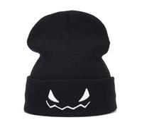 Songelt Chapeau tricoté amusant pour Halloween, motif spectre, chapeau unisexe avec oreilles de citrouille, chapeaux de fête uniques pour hommes