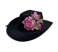 Songelt Chapeau western tendance pour adulte - Chapeau de jour de la mort - Accessoire tendance pour enterrement de vie de jeune fille