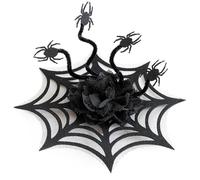 Songelt Coiffe d'Halloween à plumes avec épingle à cheveux chauve-souris pour Halloween, collier de tête de chauve-souris, chaîne de tête pour femme et fille