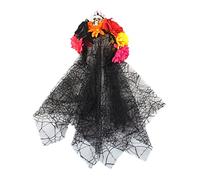 Songelt Coiffe tête de mort pour femme en maille et dentelle pour Halloween, carnaval, bal masqué, accessoire de coiffe en dentelle