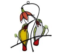 Songelt Colibri en verre teinté à suspendre pour fenêtre, décoration de jardin, budget, arrière-cour