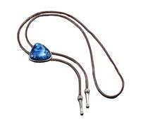 Songelt Collier à cravate réglable en perles turquoises pour homme et femme - Fermoir élégant en alliage - Style décontracté - Accessoire de bijoux en alliage léger, bleu, taille unique
