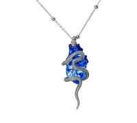 Songelt Collier avec pendentif en forme de cœur et serpent - Chaîne réglable - Unisexe, taille unique, Comme décrit, Comme décrit.