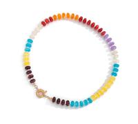 Songelt Collier de perles en acrylique arc-en-ciel - Accessoire portable élégant - Idéal pour les amis et la famille - Accessoire de mode coloré au quotidien, taille unique, Comme décrit, Comme décrit