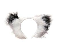 Songelt Cosplay Serre-tête oreilles de loup pour carnaval fait à la main Costume de loup en fourrure pour fille
