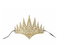 Songelt Couronne dorée de luxe réglable pour bal masqué sur le thème de l'événement, bandeau de confort réglable pour un événement costumé