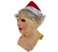 Songelt Couvre-chef d'Halloween pour vieille femme avec chapeau - Décorations de costume d'Halloween - Couvre-visage complet - Accessoires effrayants