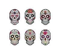 Songelt Crâne en papier Jour des morts Halloween Mascarade Party pour Halloween Cosplay Mexicains Party Costumes Dress Up