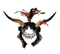 Songelt Dark Series Serre-tête en corne de chèvre pour Halloween, fête, scène, cosplay, déguisement