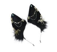 Songelt Dark Series Serre-tête exotique avec oreilles de loup pour jeu de rôle, déguisement de mascarades, accessoire pour Halloween, accessoire pour Halloween