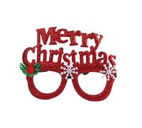Songelt Décorations de Noël Cadre de lunettes pour adultes et enfants Décoration en verre Cadeau de Nouvel An Lunettes fantaisie de Noël