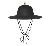 Songelt Élégant chapeau historique unique du patrimoine chinois ancien grand rond pour reconstitutions historiques et fêtes à thème élégant