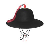 Songelt Élégant chapeau historique unique du patrimoine chinois ancien grand rond pour reconstitutions historiques et fêtes à thème élégant