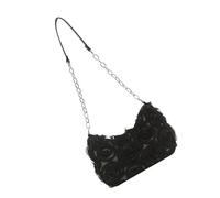 Songelt Élégant sac à main en dentelle florale résistant à l'usure PU compact sac à bandoulière pour les fêtes et le quotidien Sac de soirée en dentelle rose, Noir , One Size