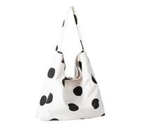 Songelt Élégant sac à main en toile à pois pour le travail, les voyages, grand rangement léger, sac à main pour femme, sac à bandoulière pratique pour un usage quotidien coréen, sac à pois élégant