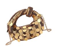 Songelt Élégant sac de soirée pailleté avec doublure pratique et sangle réglable en chaîne Sac à main pour les fêtes Sac à bandoulière, doré, One Size