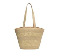 Songelt Élégant sac en paille pour femme avec grand espace de rangement, sac à main seau à main, sac à main pour usage quotidien, essentiel pour la plage, beige, One Size