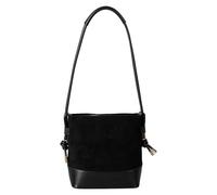 Songelt Élégant sac seau spacieux PU et daim sac à main tendance soirée décontracté sous les bras sac à main pour les trajets quotidiens PU garniture daim seau, Noir , One Size