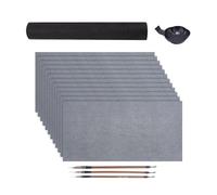 Songelt Ensemble de 16 pièces pour pratique de la calligraphie chinoise comprenant 12 chiffons d'écriture à l'eau, 3 pinceaux de calligraphie chinoise et un bac à encres, un chiffon d'écriture à l'eau