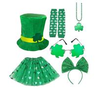 Songelt Ensemble de costume de fête pour le jour du festival, tenue de festival, ensemble à thème vert pour une fête agréable en tissu