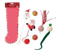 Songelt Ensemble de jouets de Noël adaptés aux animaux de compagnie, chats résistants aux morsures pour des moments de jeu interactifs avec Noël amical