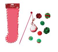 Songelt Ensemble de jouets de Noël adaptés aux animaux de compagnie, chats résistants aux morsures pour des moments de jeu interactifs avec Noël amical