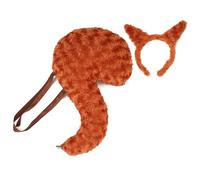 Songelt Ensemble oreilles et queue d'écureuil avec bandeau, accessoires de costume d'animal pour Halloween avec kit