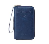 Songelt Étui portefeuille de voyage en cuir synthétique pour cartes de visite, cartes d'embarquement, passeport, portefeuille à fermeture éclair, G, Taille unique, Beauté de masse