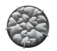 Songelt Fournitures de pâtisserie en forme de cœur - Outils de décoration de gâteaux - Moule de cuisson en silicone - Moule à mousse de 15,2 cm - Moule carré