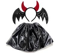 Songelt Glinting - Robe bandeau diable pour Halloween, cosplay, fête - Serre-tête amusant et foncé - Déguisement d'Halloween