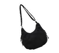 Songelt Grand sac à bandoulière en velours côtelé de grande capacité pour femme, sac à bandoulière élégant, sacoche avec bandoulière réglable, Noir , One Size
