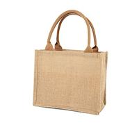 Songelt Grand sac fourre-tout réutilisable en toile de jute avec poignées pour femme, sac de courses, de plage, de vacances, de pique-nique, s, One Size