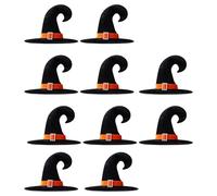 Songelt Lot de 10 chapeaux de sorcière en velours pour fêtes d'Halloween Unisexe Accessoire de fête d'Halloween
