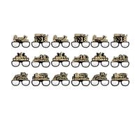 Songelt Lot de 18 lunettes faites à la main en papier pour décorations de fête d'anniversaire, accessoires photo pour femmes et filles