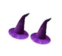 Songelt Lot de 2 chapeaux de sorcière pliés pour Halloween avec tissu confortable et fil flexible pour une utilisation prolongée Doré