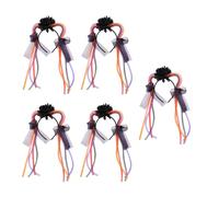 Songelt Lot de 5 bandeaux élastiques réglables sur le thème d'Halloween avec oreilles de chats pour fêtes costumées