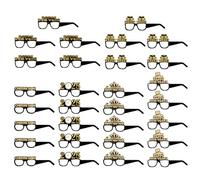 Songelt Lot de 6 cadres de lunettes colorés en papier pour fête d'anniversaire 2025