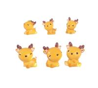 Songelt Lot de 6 figurines de cerf phosphorescentes en résine pour bureau, salle d'étude, table basse, bibliothèque, présentoir, résines, cerf, décoration d'intérieur