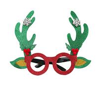 Songelt Lunettes de costume de Noël en bois de cerf avec cadre photo