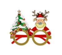 Songelt Lunettes de fête de Noël pour décoration de la maison, cadre de lunettes de Père Noël, accessoires photo, cadeaux pour enfants, Nouvel An, arbre