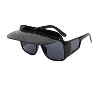 Songelt Lunettes futuristes pour festival de musique, garçons et filles, accessoires de danse en plein air pour voyage, vacances, déguisement, noir, futuriste, hommes blancs