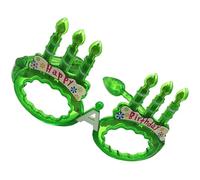 Songelt Lunettes lumineuses à LED pour gâteau d'anniversaire, cadre de lunettes pour enfant et adulte, anniversaire, Halloween, Noël, décoration de fête papillon