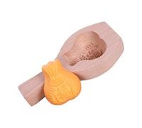 Songelt Moule à gâteau en forme de lune avec mots chinois - 6 styles au choix - Différents motifs - Outils traditionnels chinois en bois pour la mi-automne