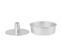 Songelt Moule à gâteau rond en alliage d'aluminium avec fond amovible 1,6 cm, 20,2 cm, 20,4 cm, plateau à fromage, fond anti-adhésif et cheminée creuse