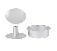 Songelt Moule à gâteau rond en alliage d'aluminium de 1,2/1,2/1,7/2,4/25,4/25,4 cm, moule à gâteau avec fond amovible
