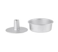 Songelt Moule à gâteau rond en alliage d'aluminium - Fond amovible - Moule à cheminée creux de 22,9 cm - Outils de cuisson en aluminium