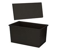 Songelt Moule à pain rectangulaire avec couvercle anti-adhésif - Moule à pain ondulé pour four et pain